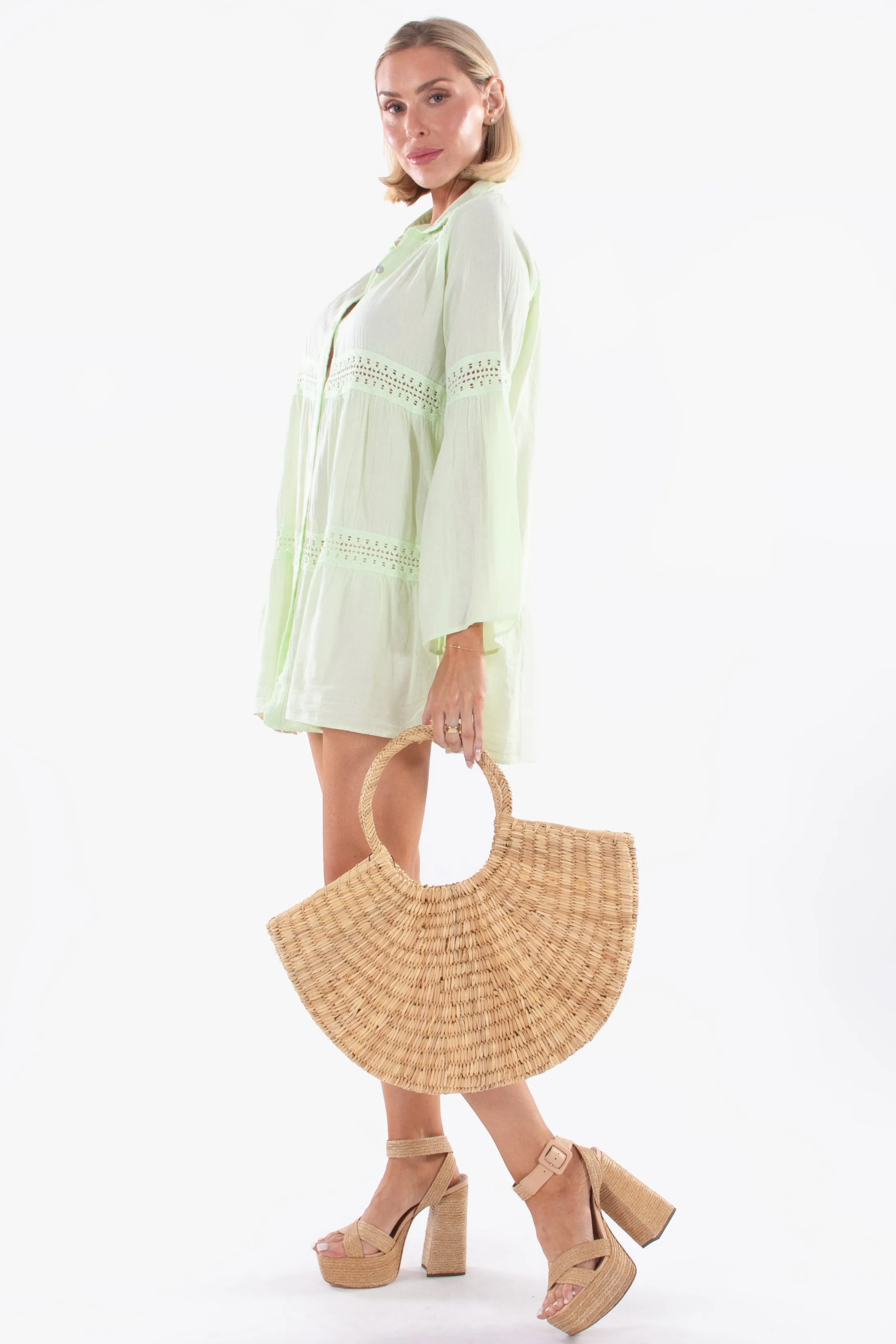 'Alma' Long Sleeve Mini Dress