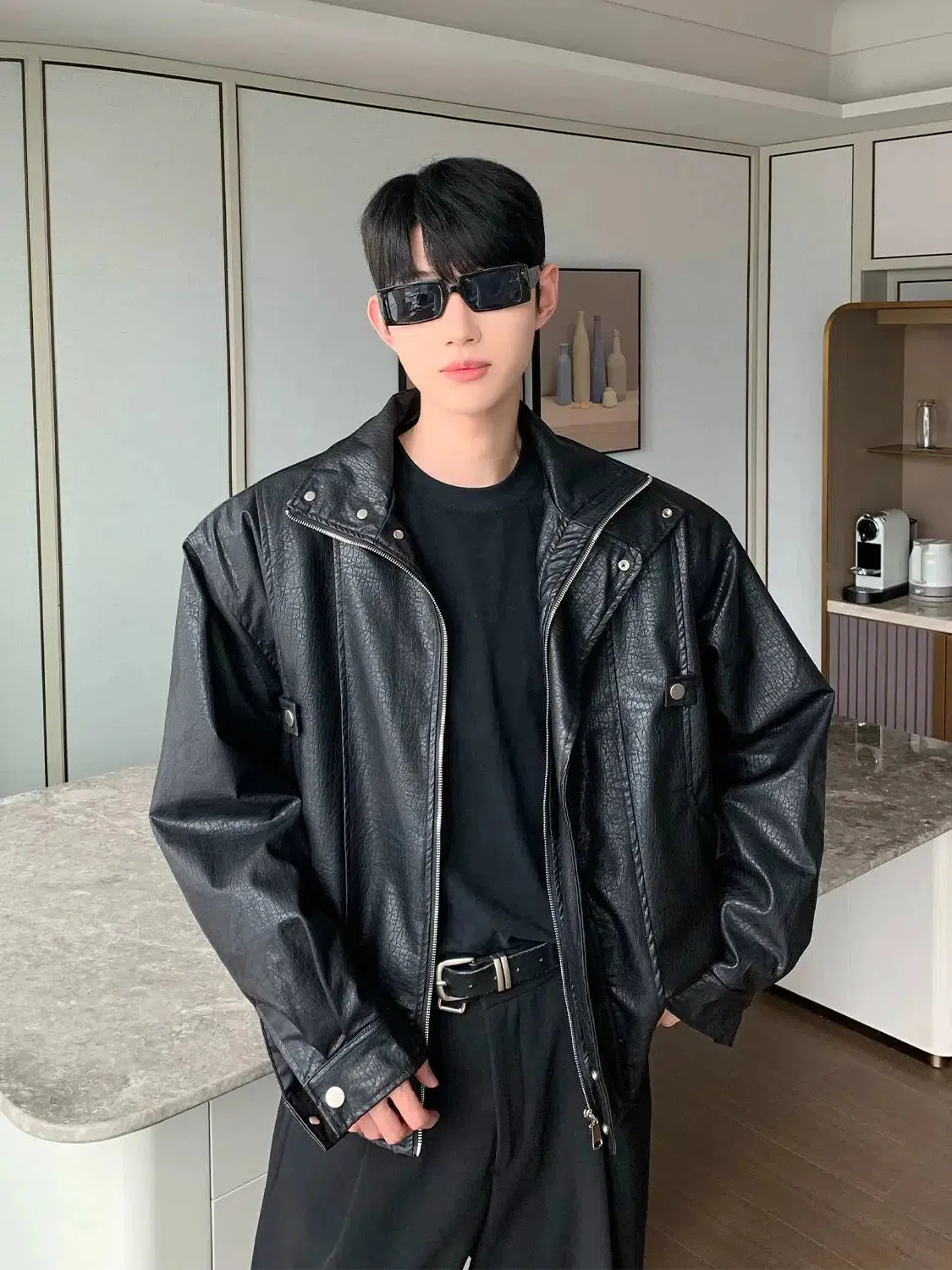 ChicMy-Fall Outfits -Autumn/Winter Coat Jacket INS Style Street Fashion Thickened Quilted Motorcycle Leather Jacket