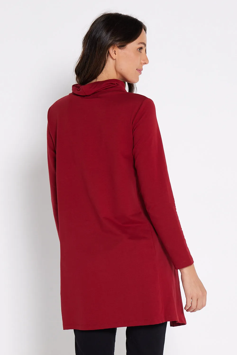 Joslin Cowl Tunic - Burgundy