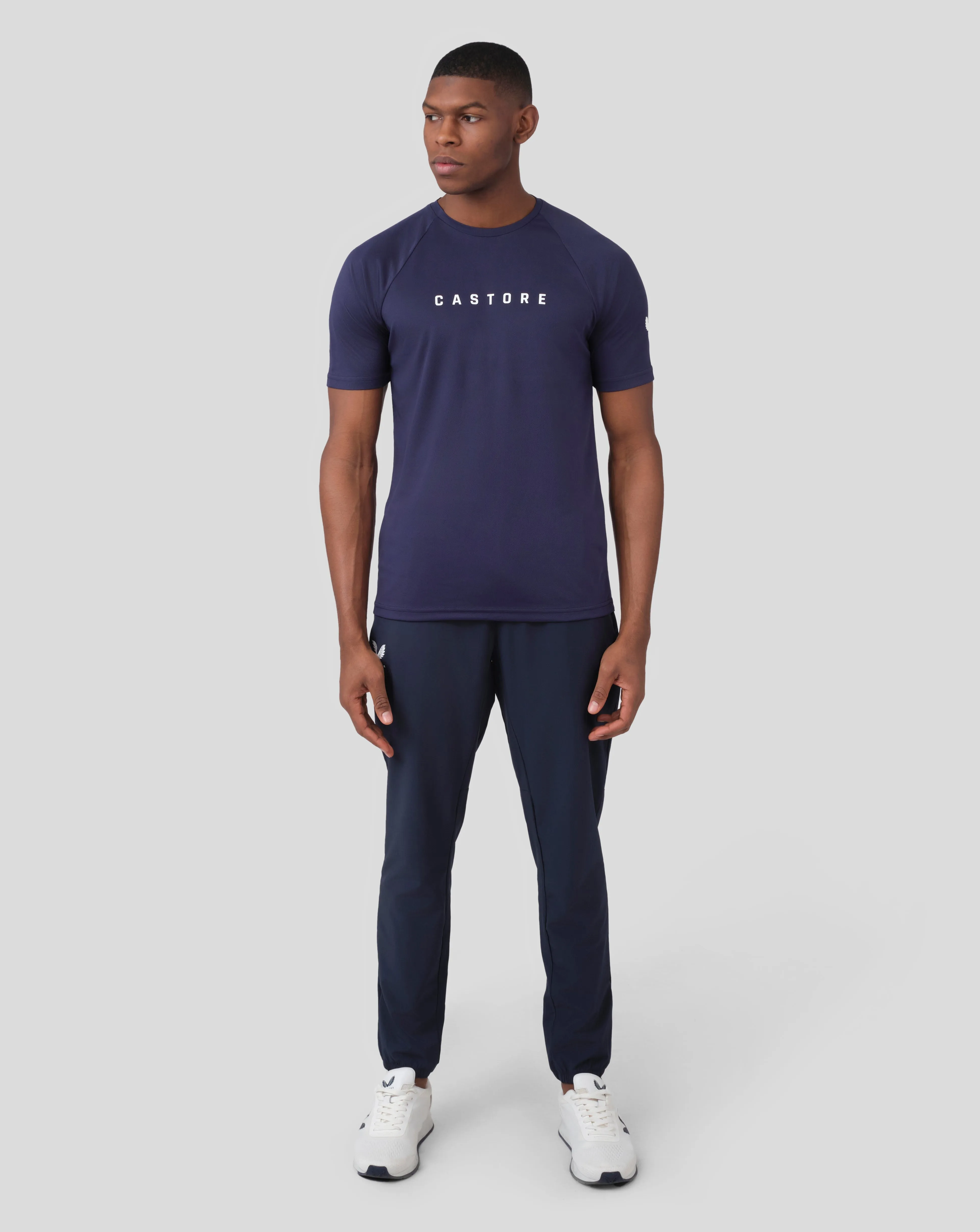 Men's Peacoat Short Sleeve Raglan T-Shirt - Sports & Training Shirt for Men, Athletic T-Shirt