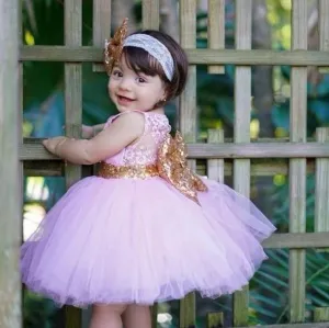 Princess Aisha Dress (Pink & Gold)