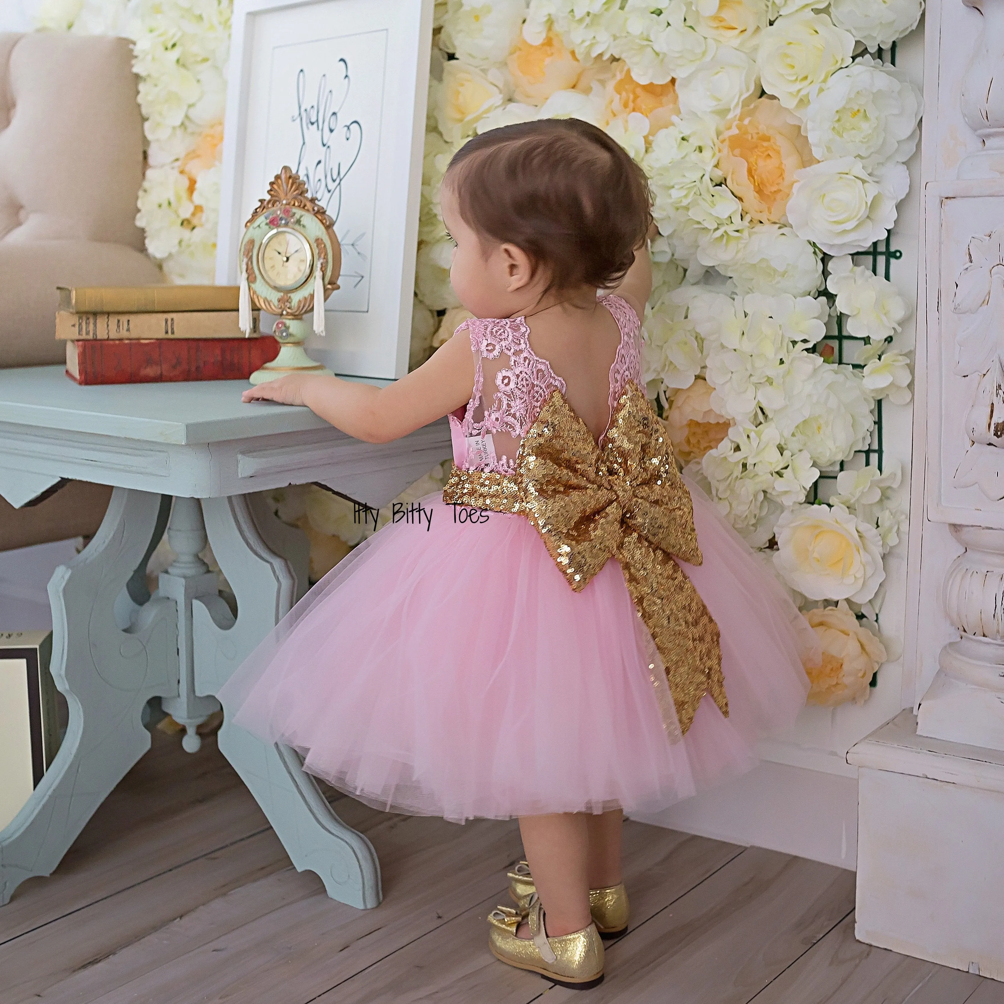 Princess Aisha Dress (Pink & Gold)