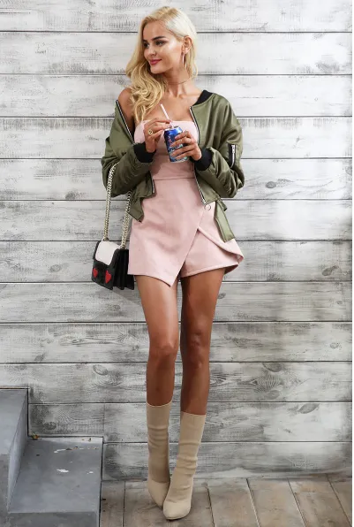 Women's Winter Waist Belt Bomber